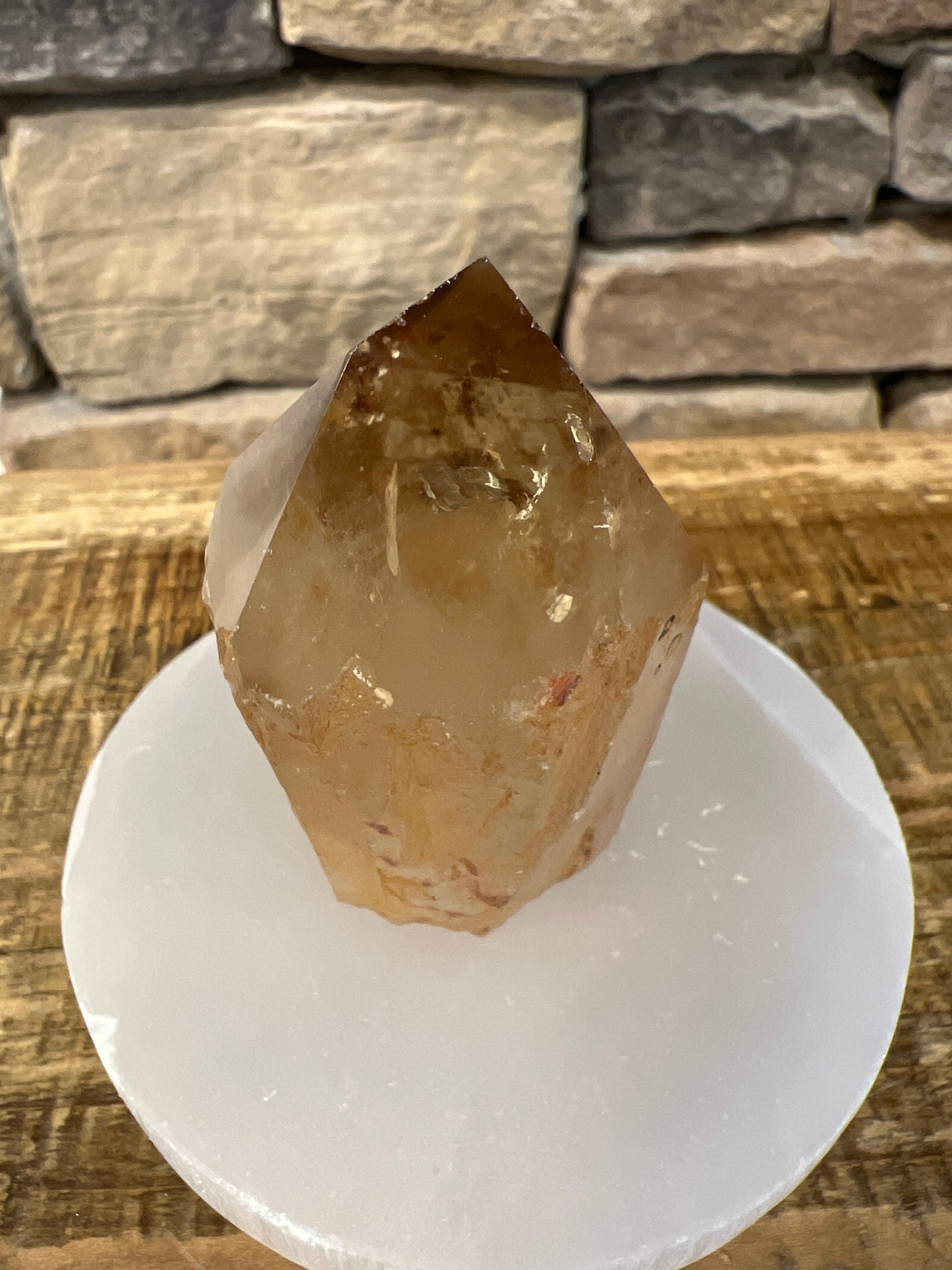 Half Polished Natural Citrine Tower