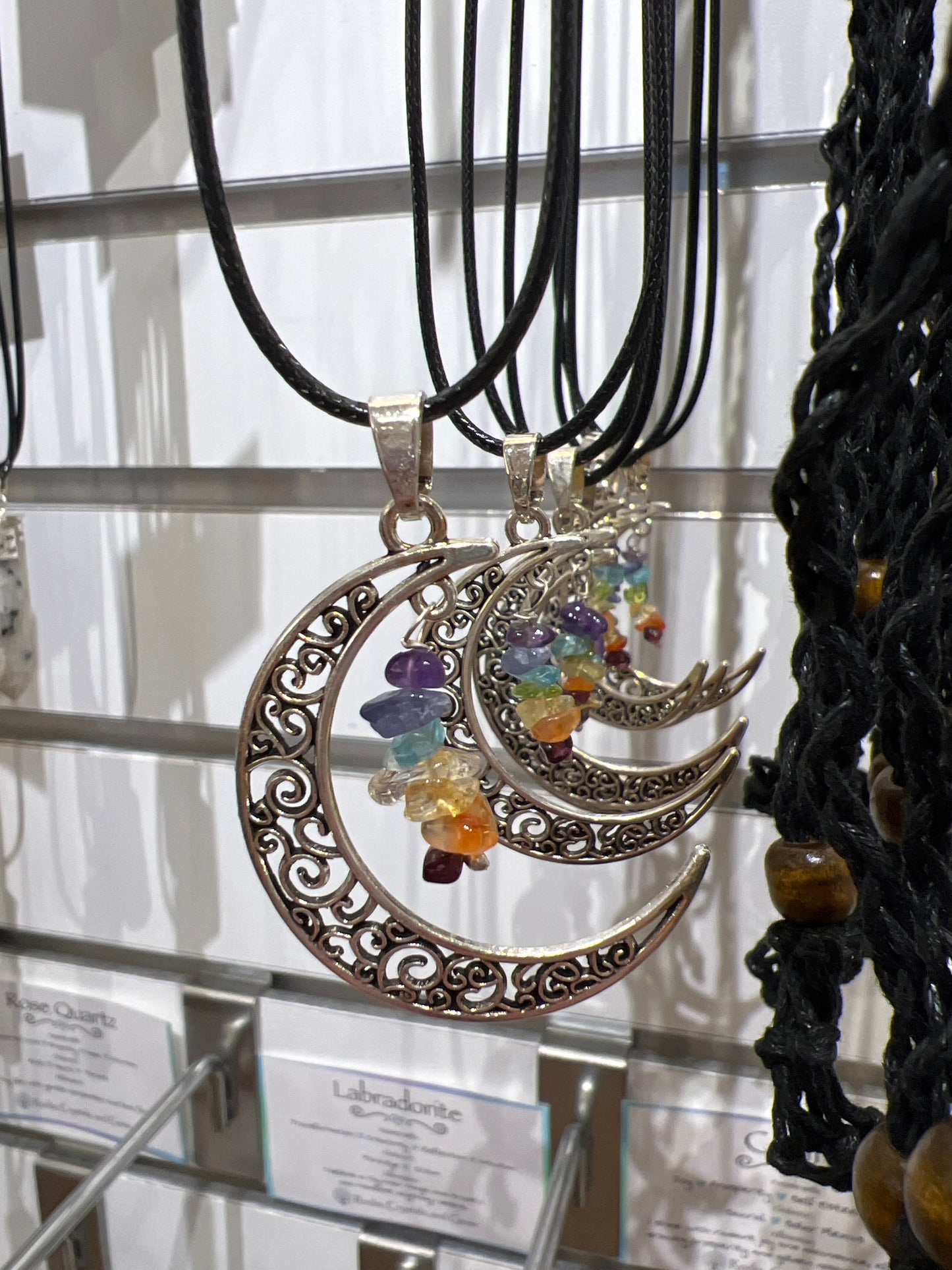 Chakra Moon Pendant