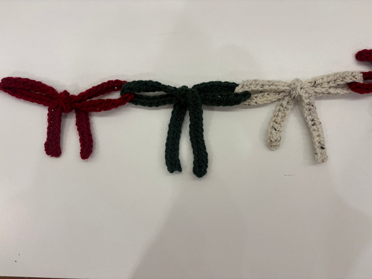 Crochet A Holiday Bow Garland Class November 8th 6:30-8:30pm