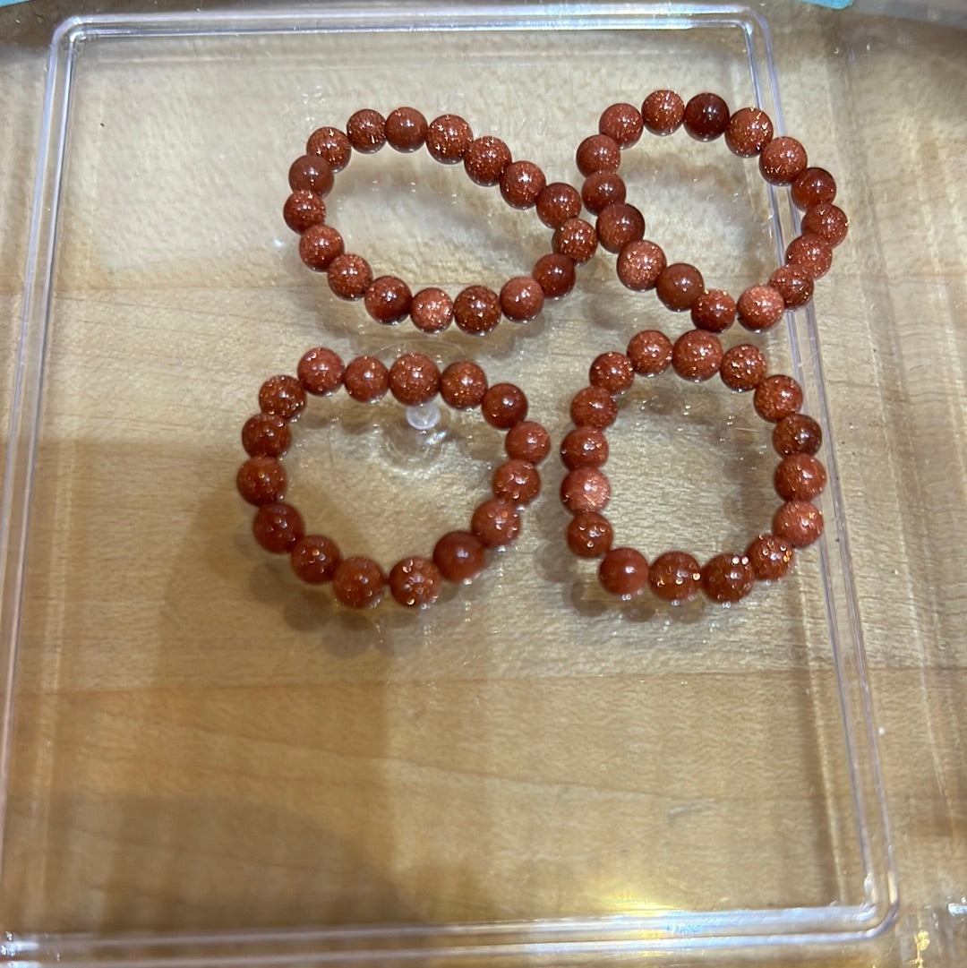 Goldstone Beaded Ring