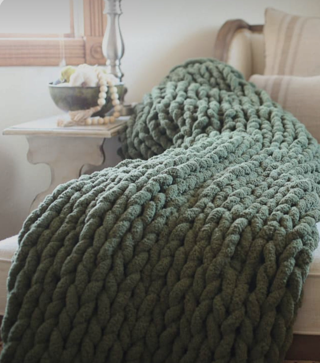 Chunky Hand Knit Blanket Class February 22nd 6:30-8pm