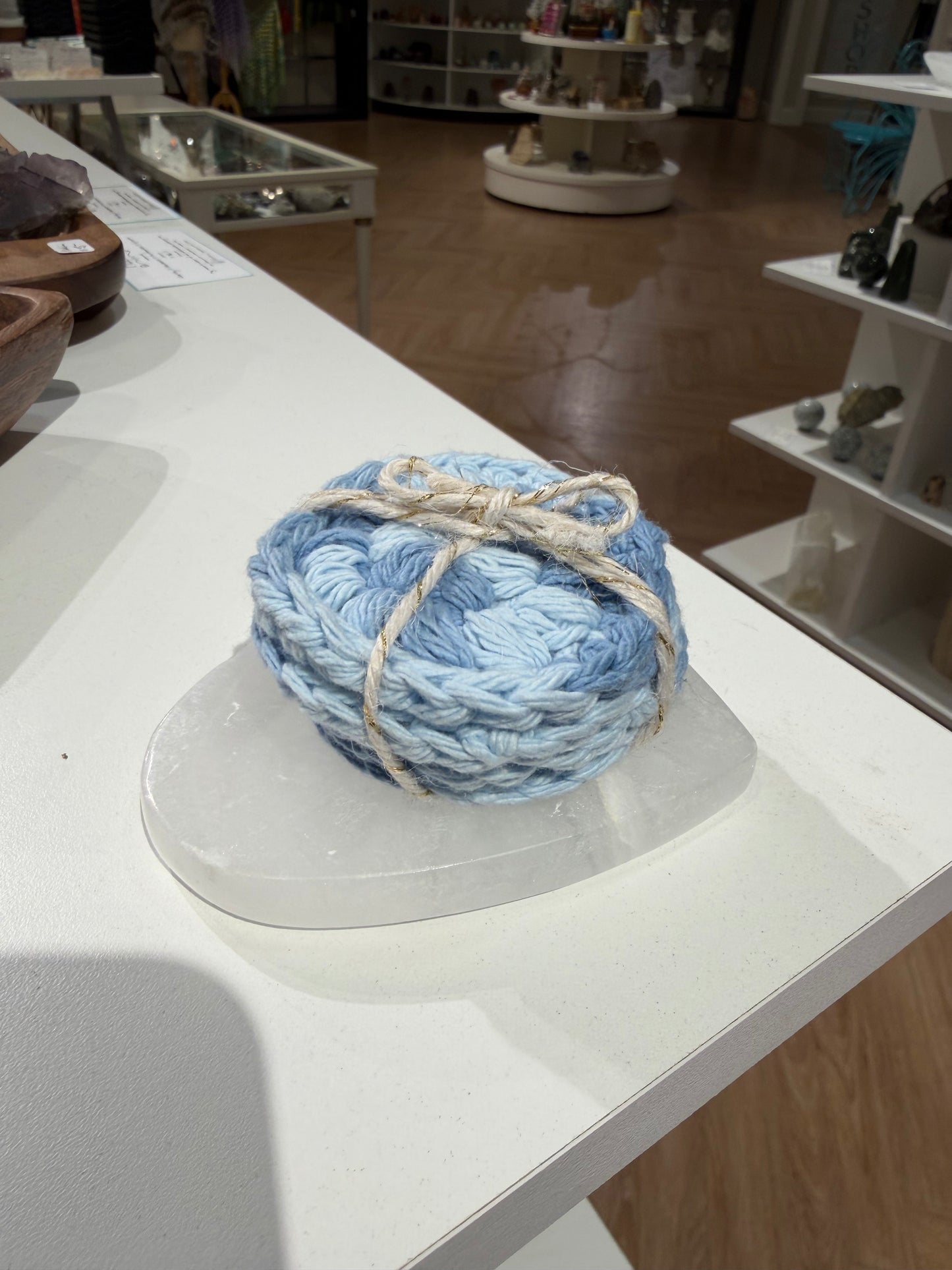 Handmade cotton crochet face scrubbies