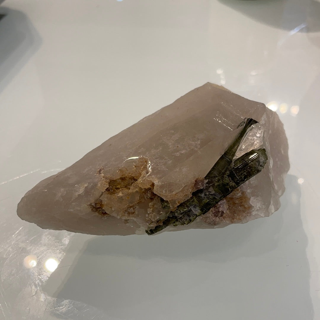 Green Tourmaline with Citrine