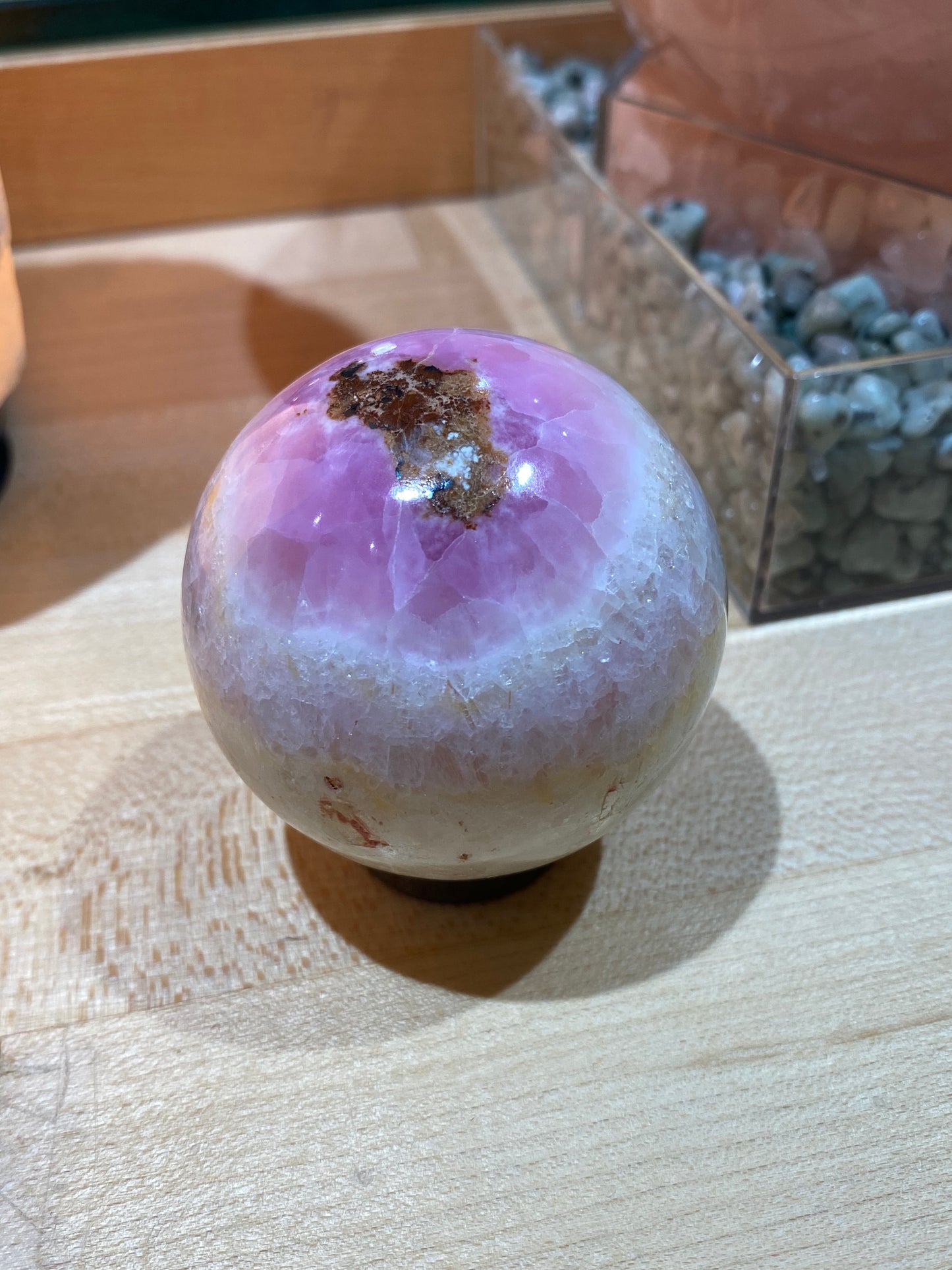 Pink Aragonite Sphere