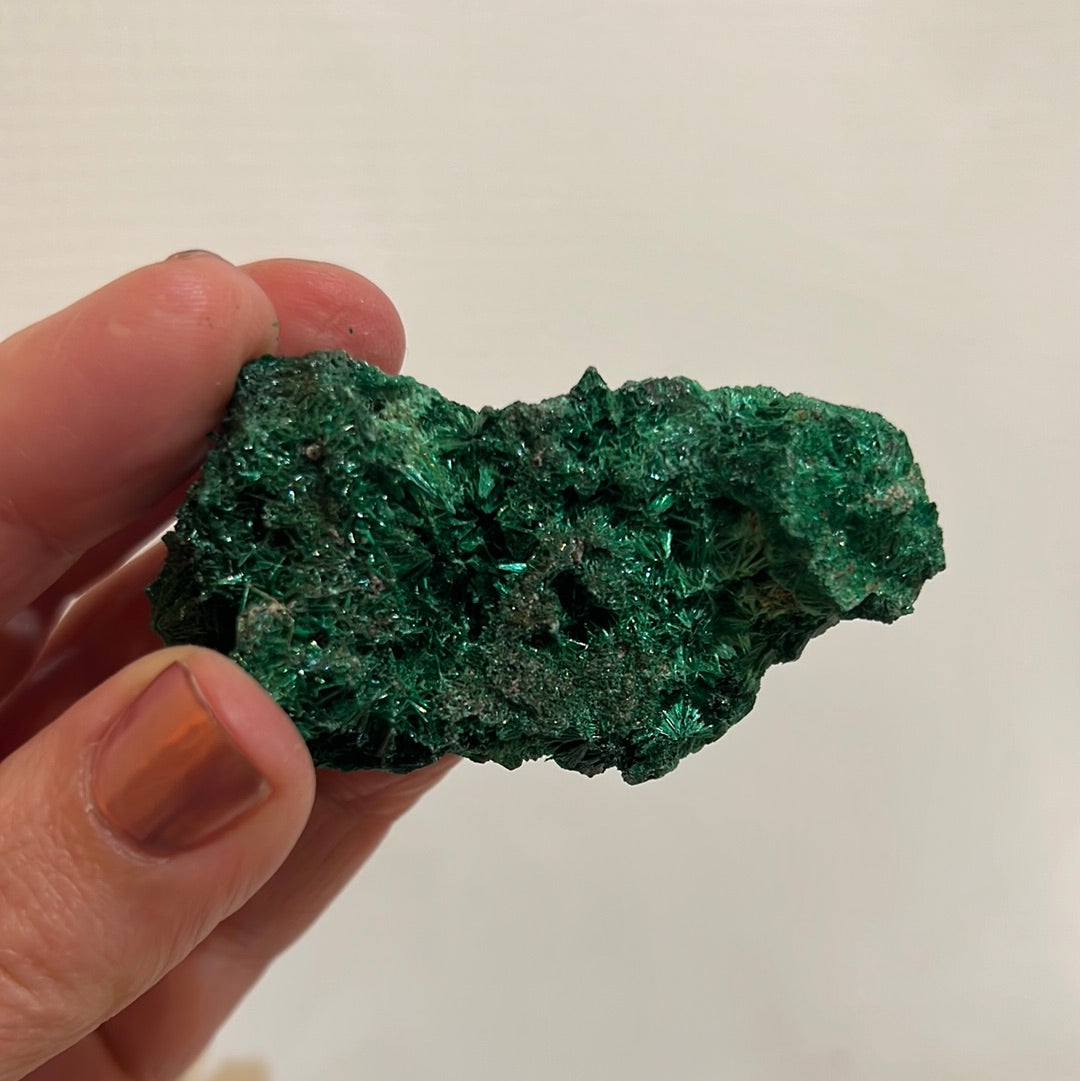 Fibrous Raw Malachite