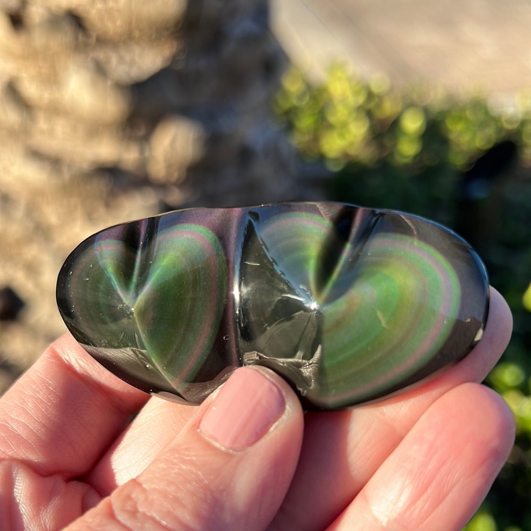 Rainbow Obsidian Hearts