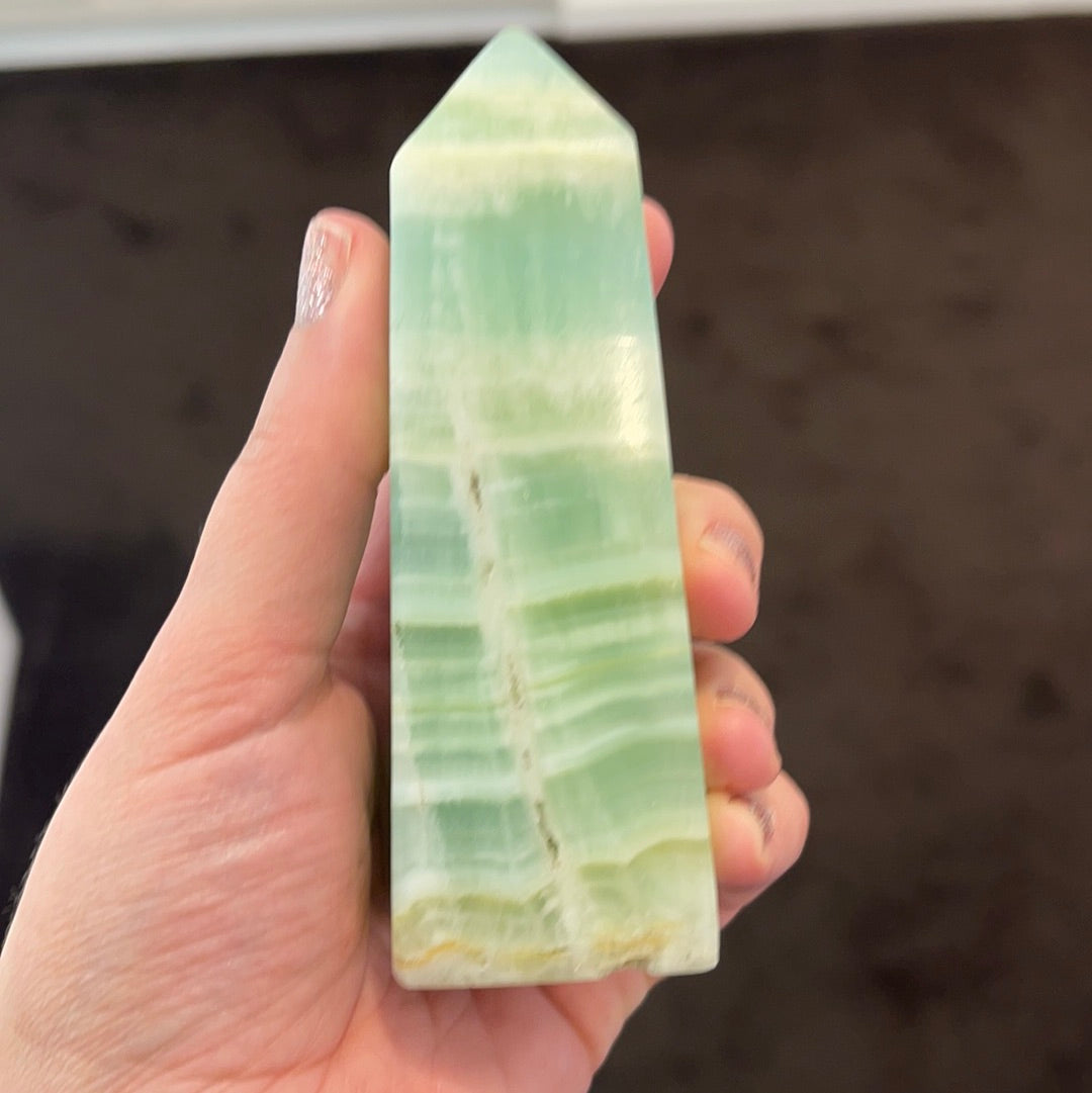 Pistachio Calcite Tower