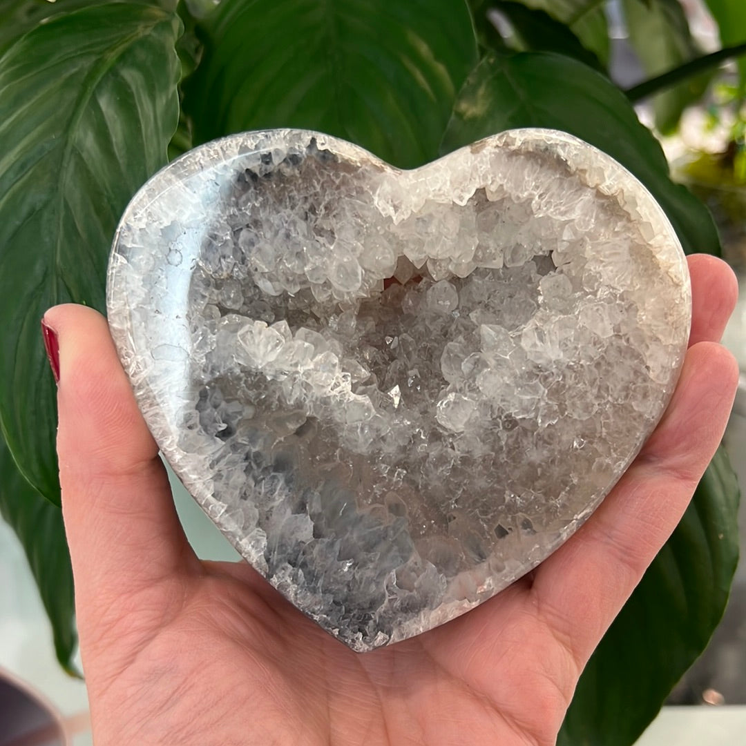 Druzy Agate Heart