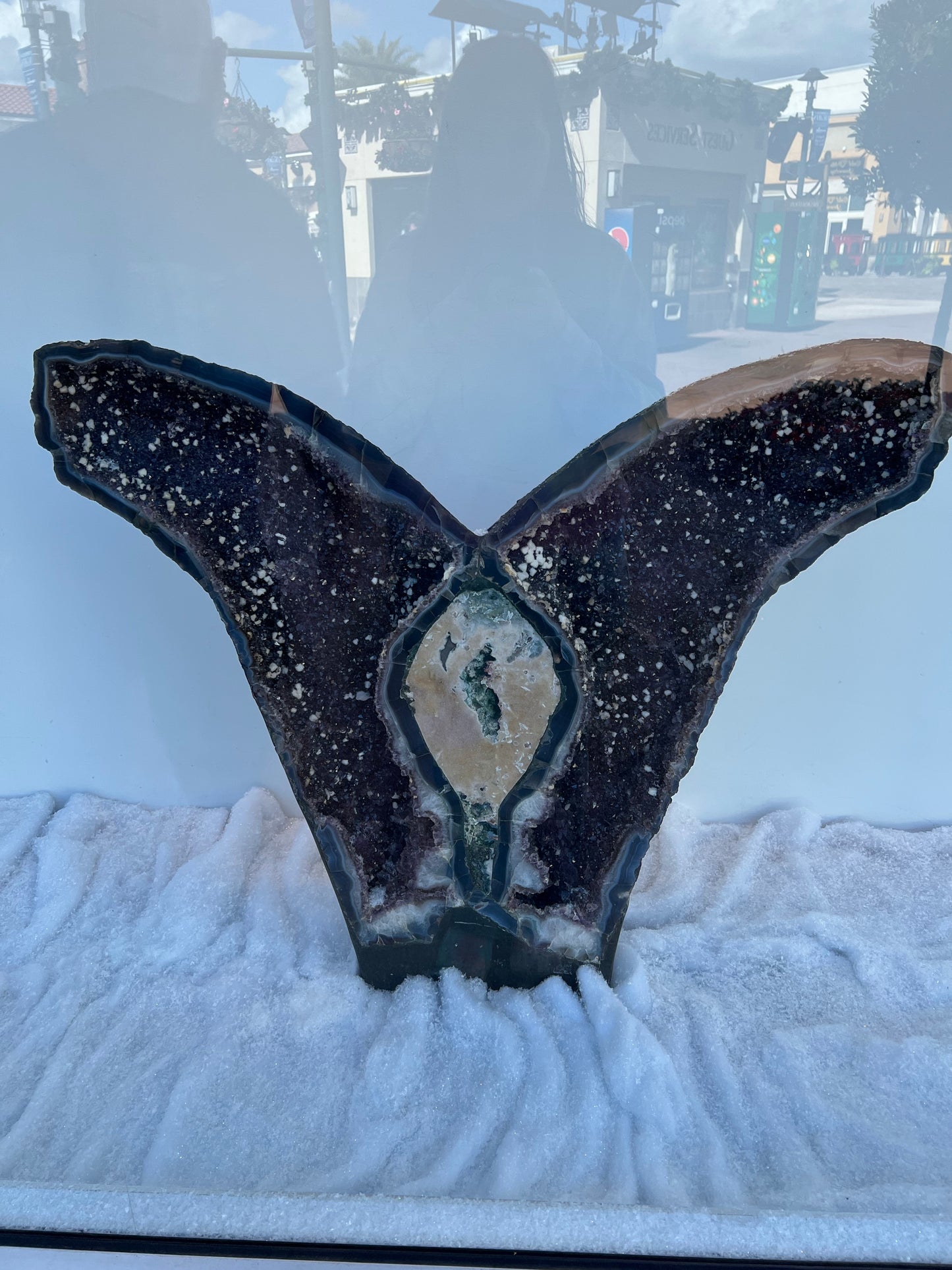 Large Amethyst Butterfly With Calcite