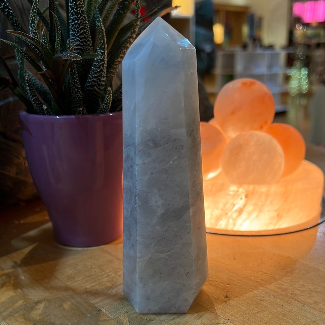 Blue Calcite Tower From Brazil