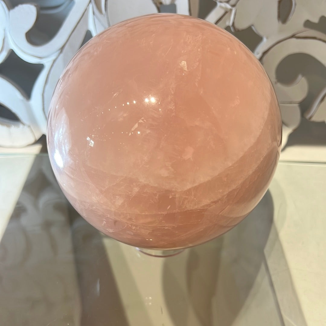 Star Rose Quartz Sphere