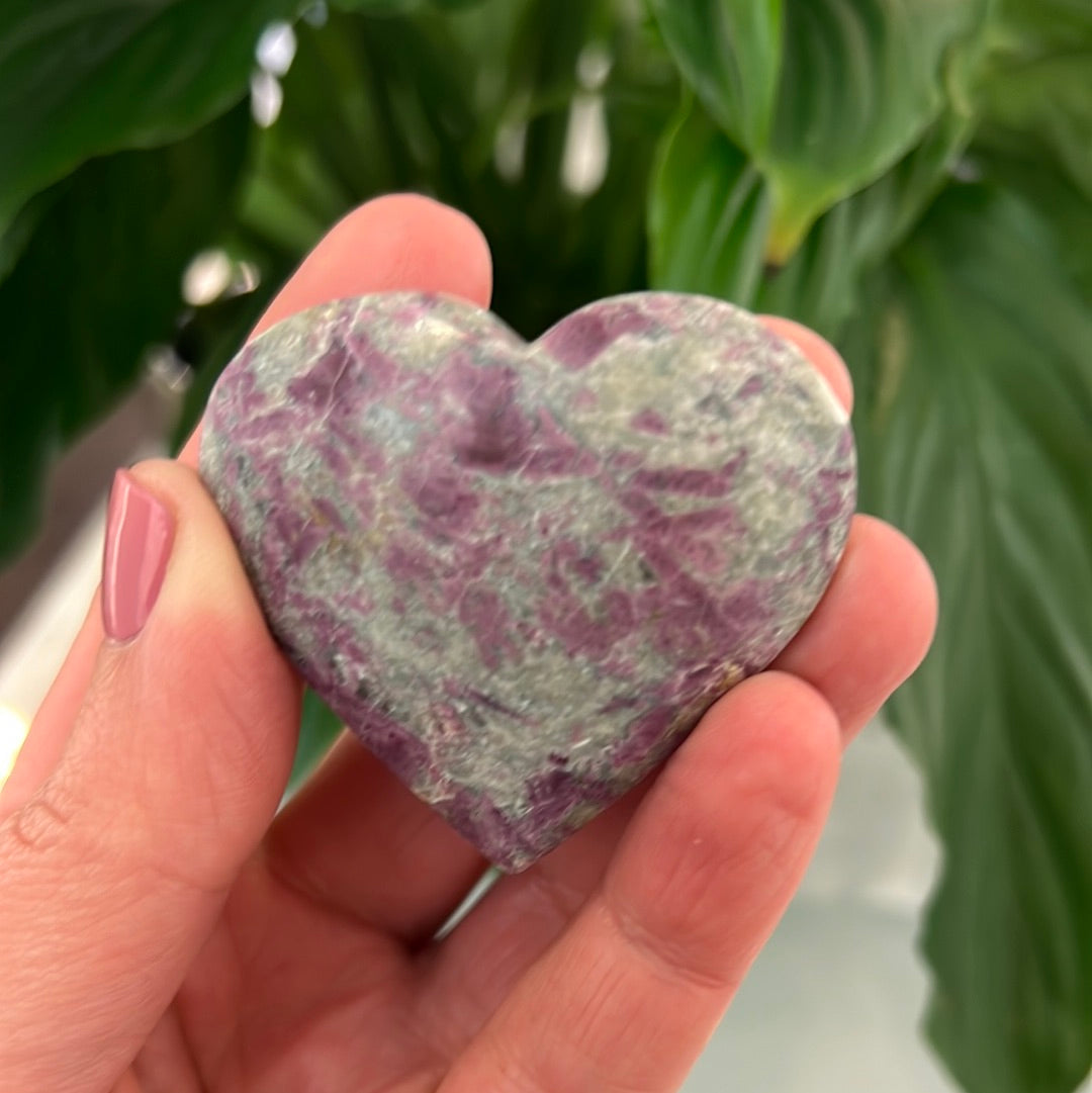 Ruby In Kyanite And Fuchsite Heart