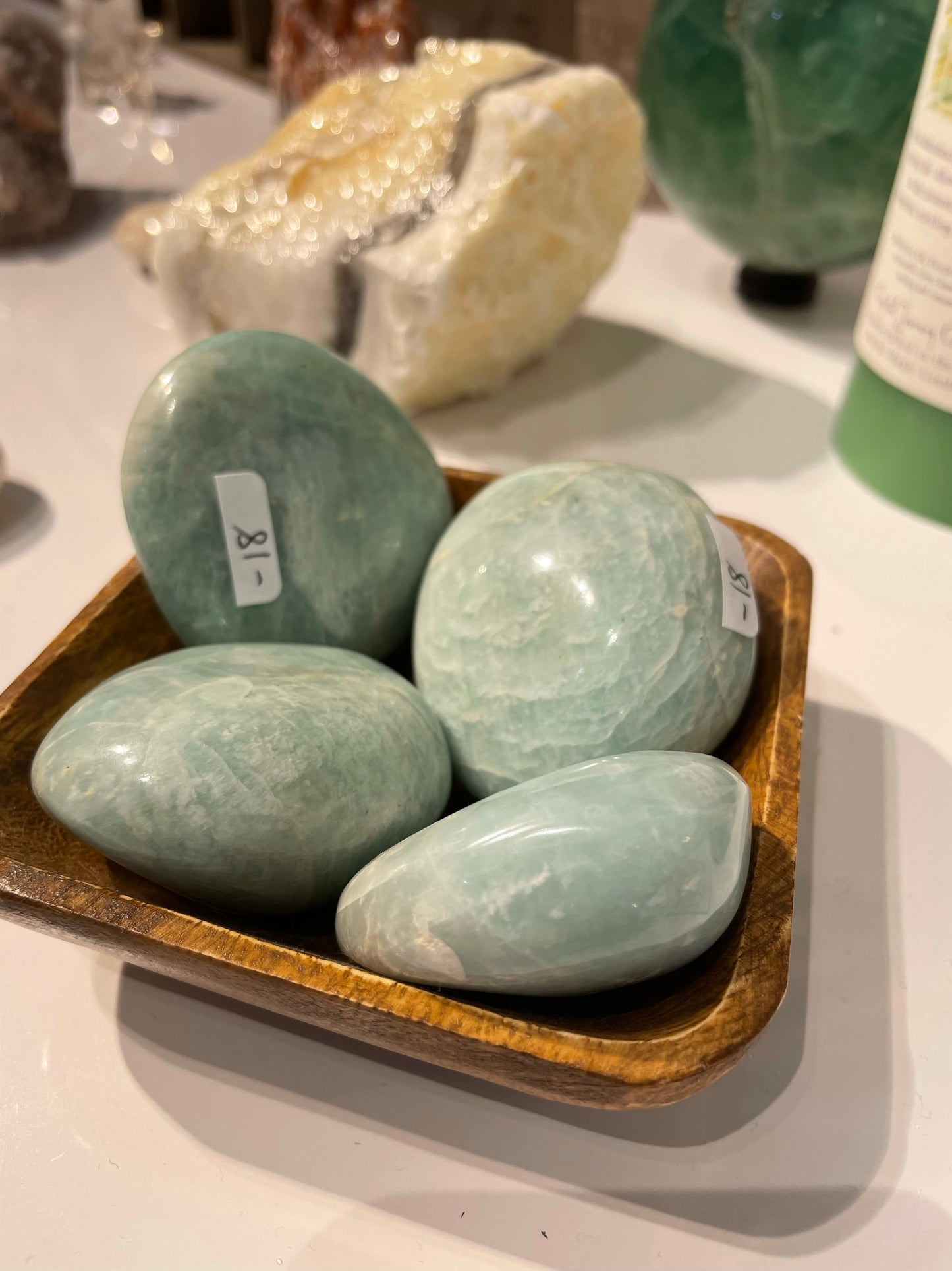 Amazonite Palm Stones