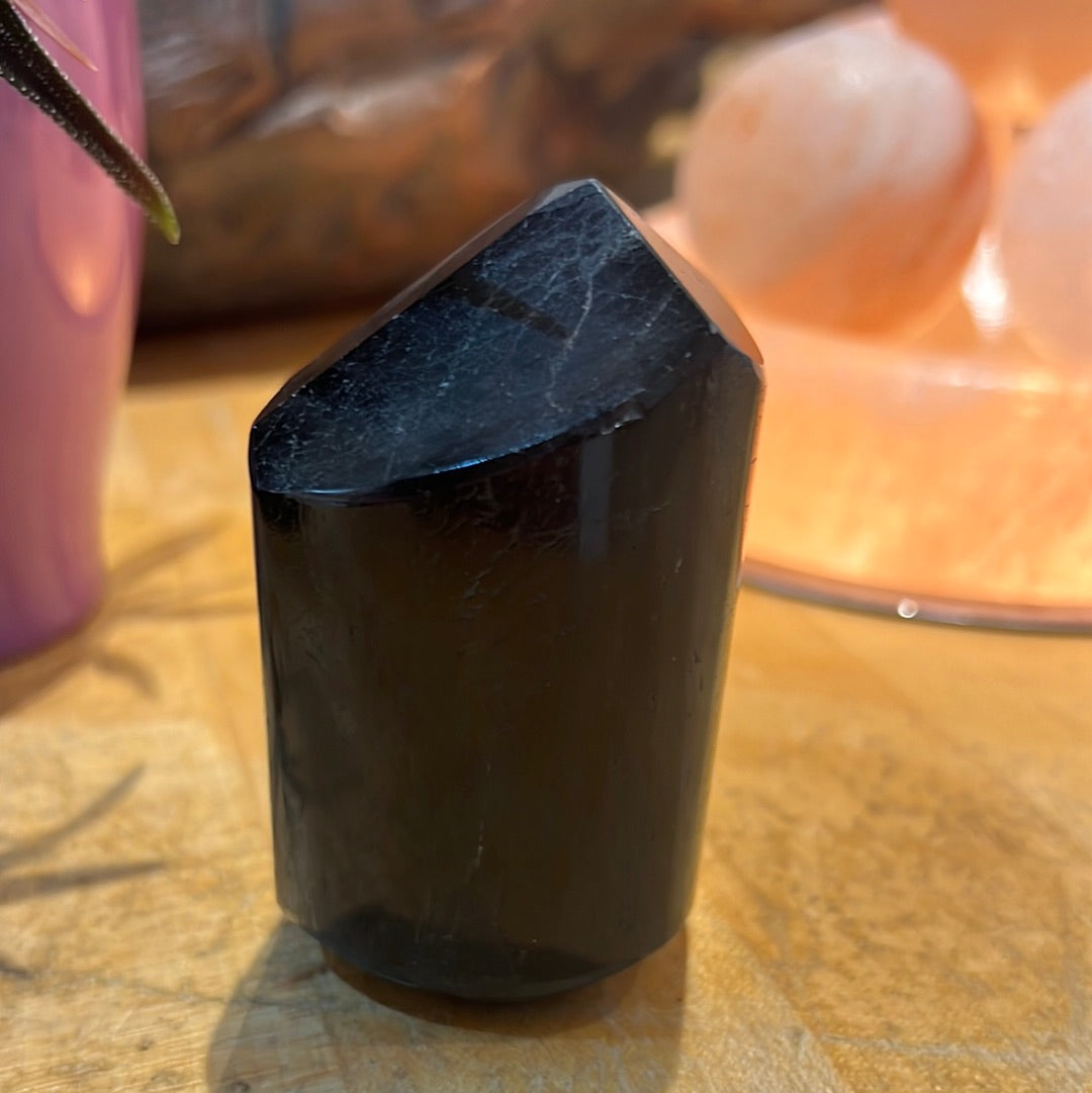 Black Tourmaline Rounded Tower