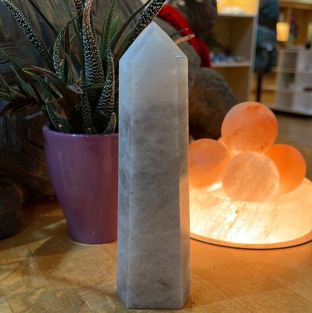 Blue Calcite Tower From Brazil