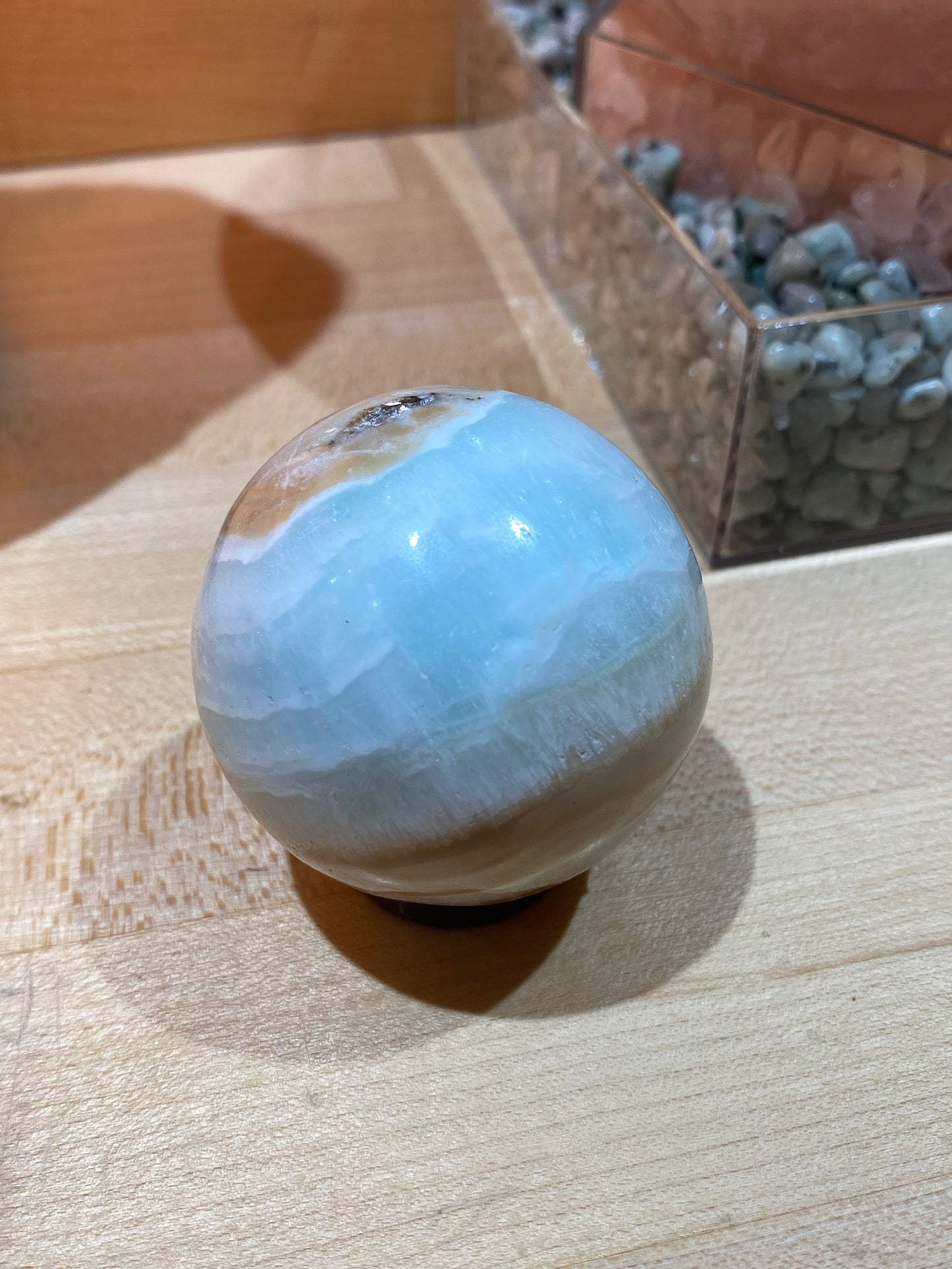 Caribbean Blue Calcite Sphere