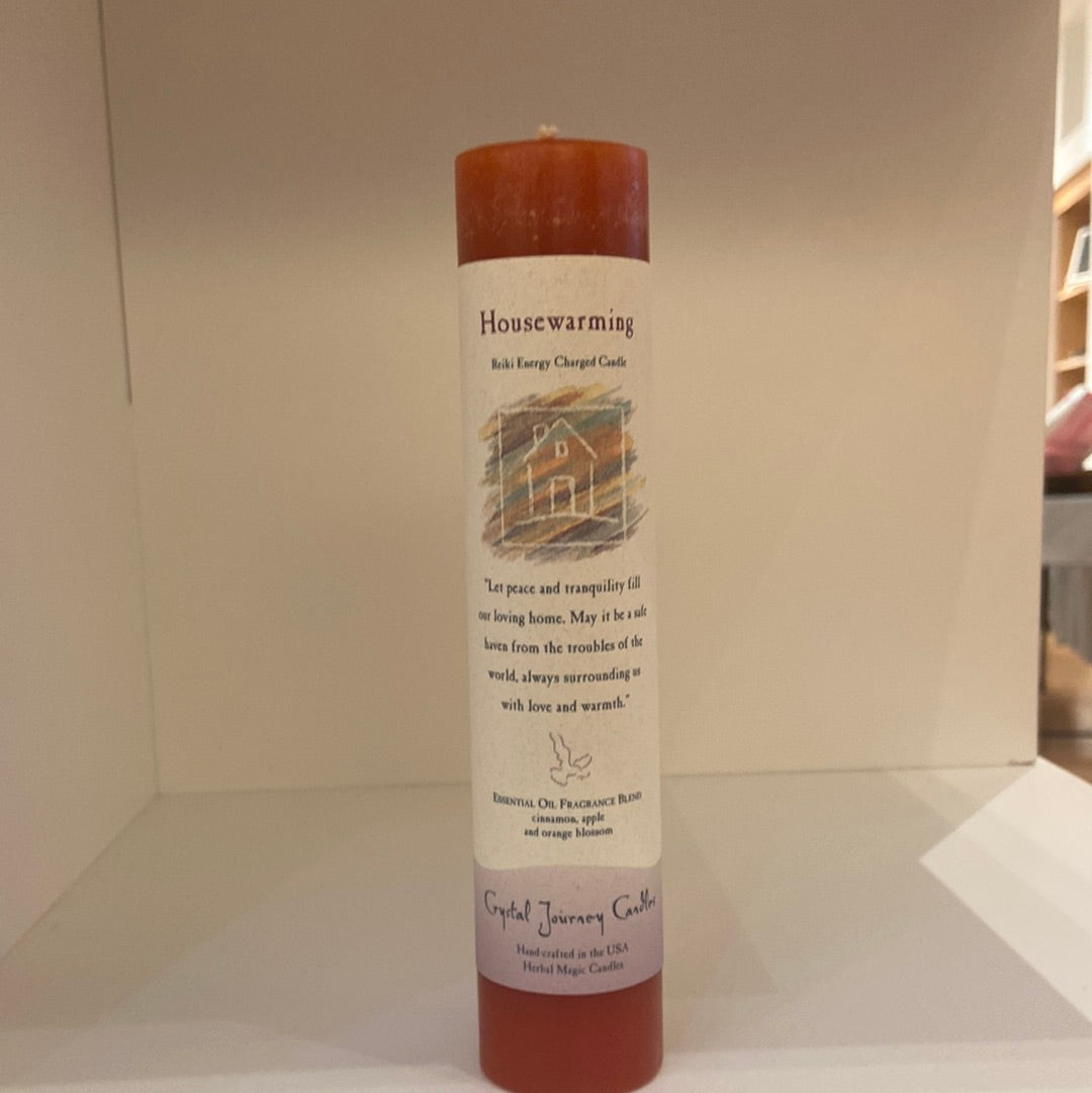 Housewarming - Crystal Journey Thin Pillar Candle