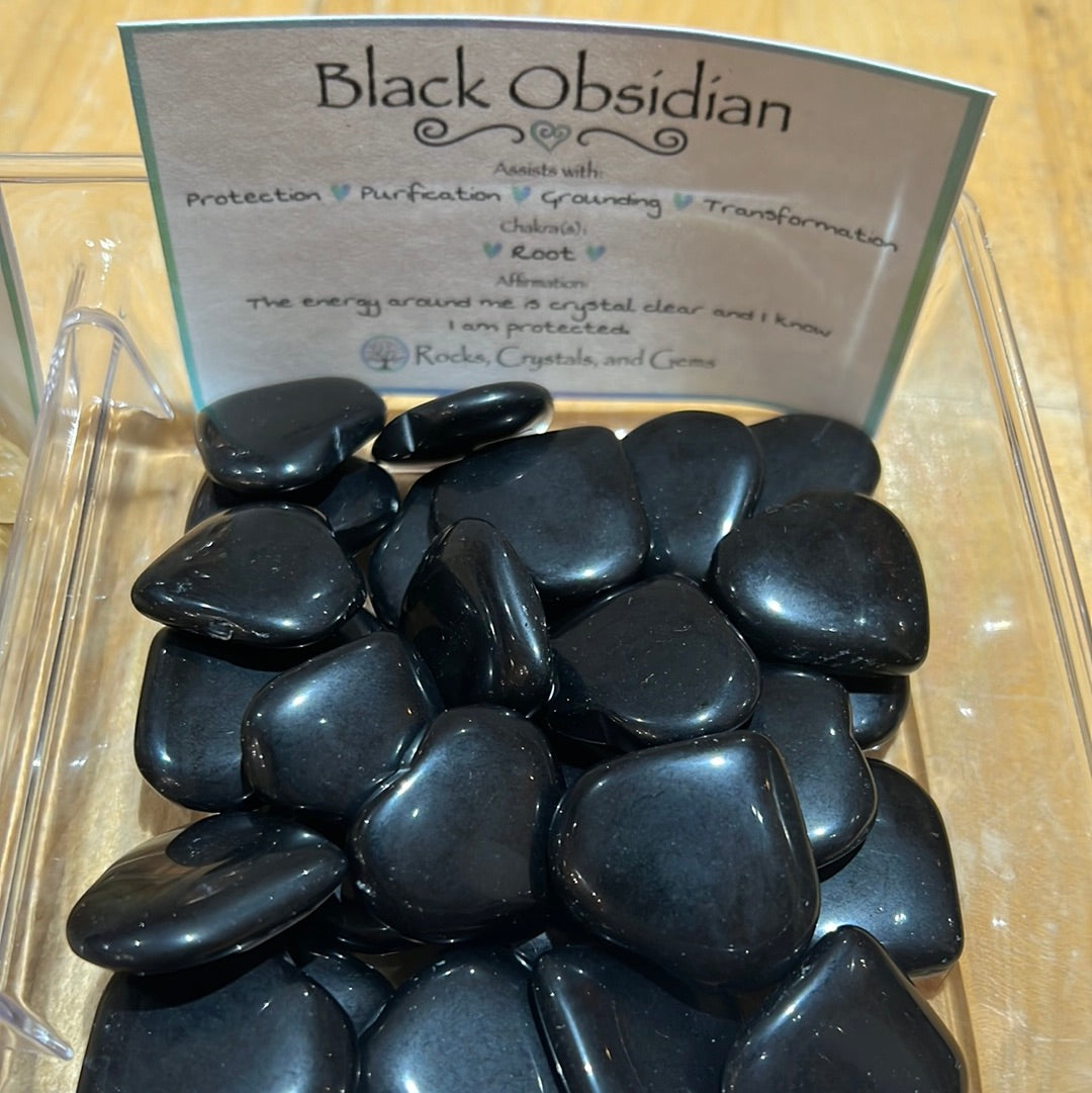 Black Obsidian Mini Heart