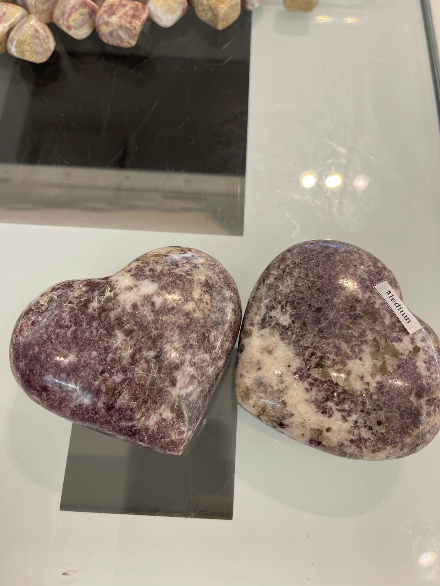 Lepidolite Heart large