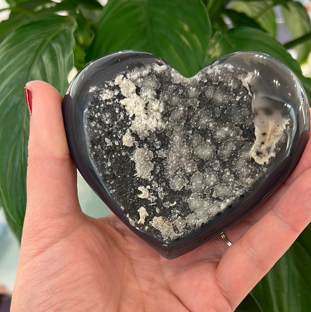 Druzy Agate Heart