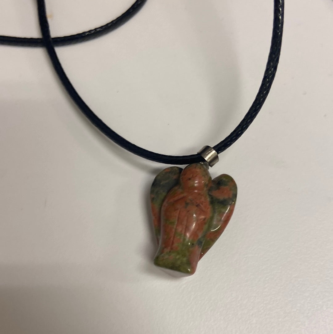 Unakite Angel Pendant