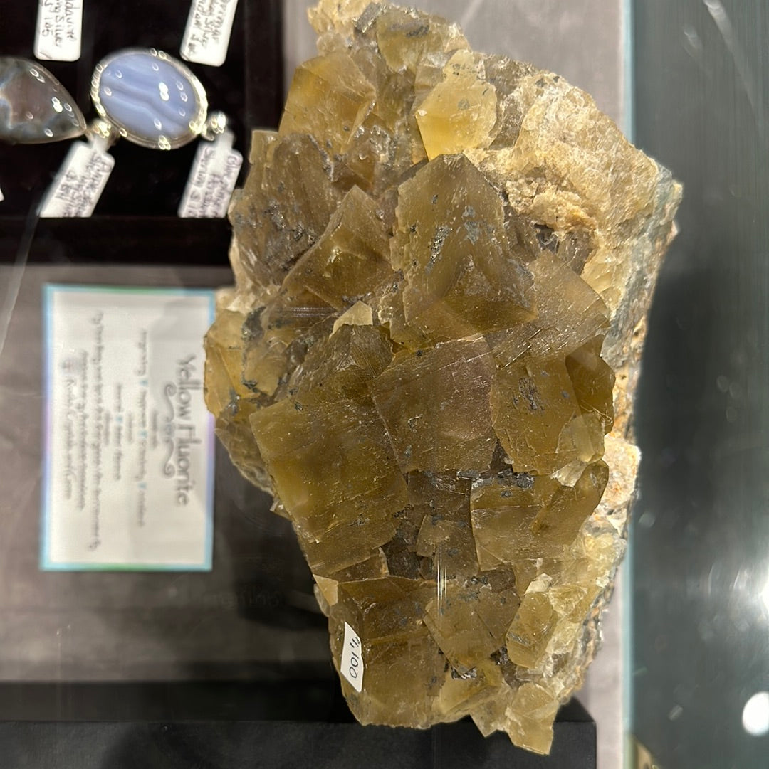 Yellow Fluorite With Pyrite