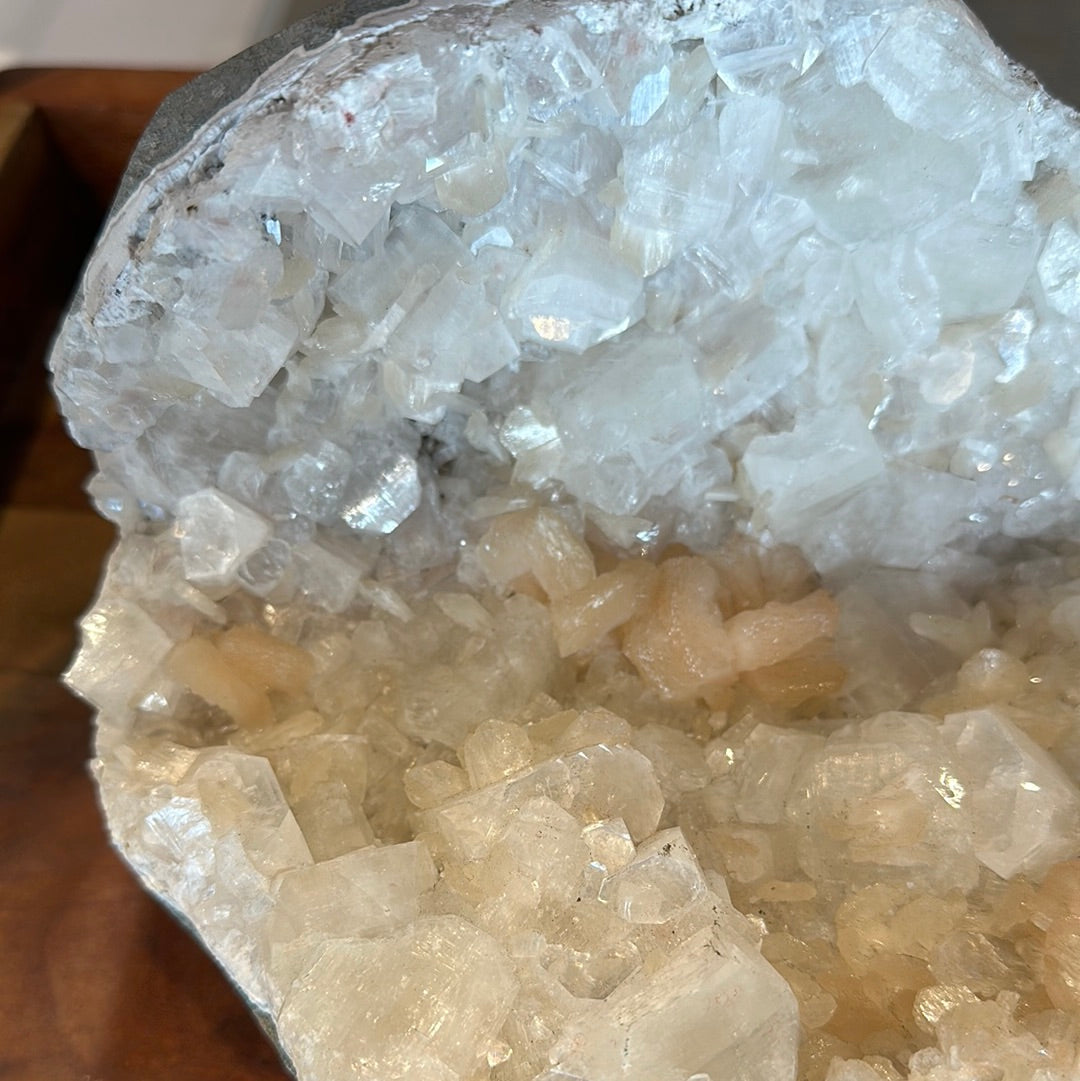Apophyllite Cluster - Half Geode