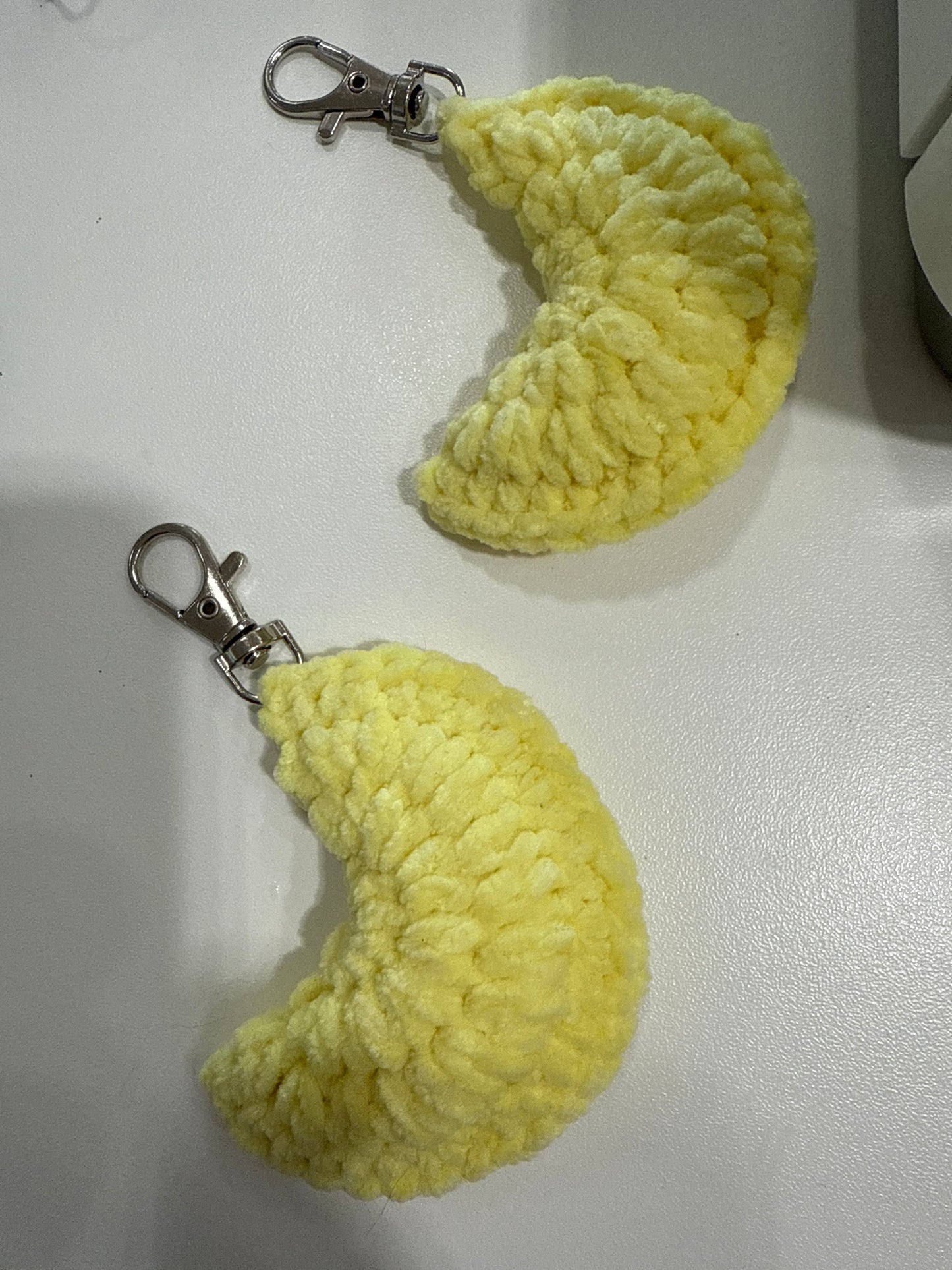 Handmade Crochet Moon Keychain