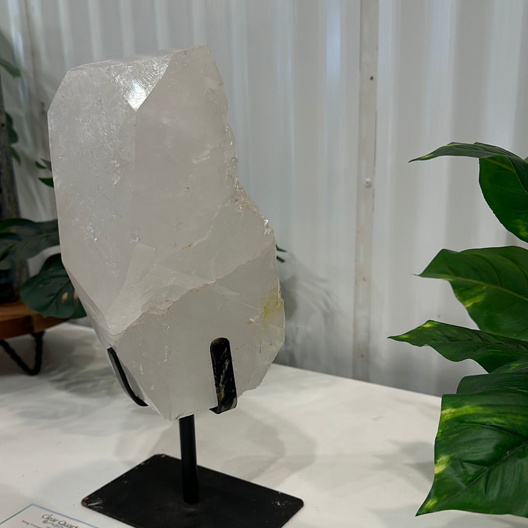 Clear Quartz From Brazil With Stand