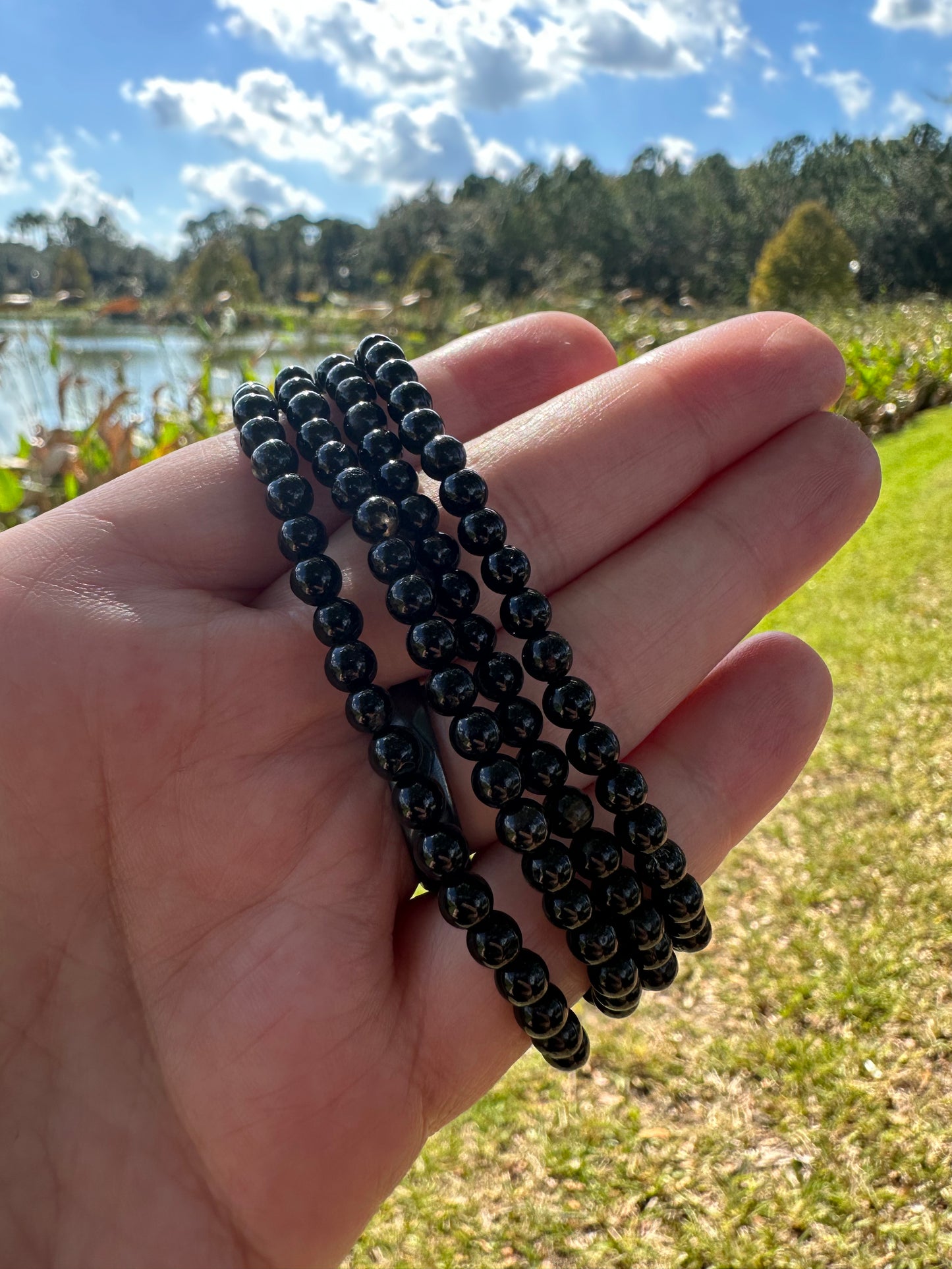 Black Tourmaline Bracelet 4mm