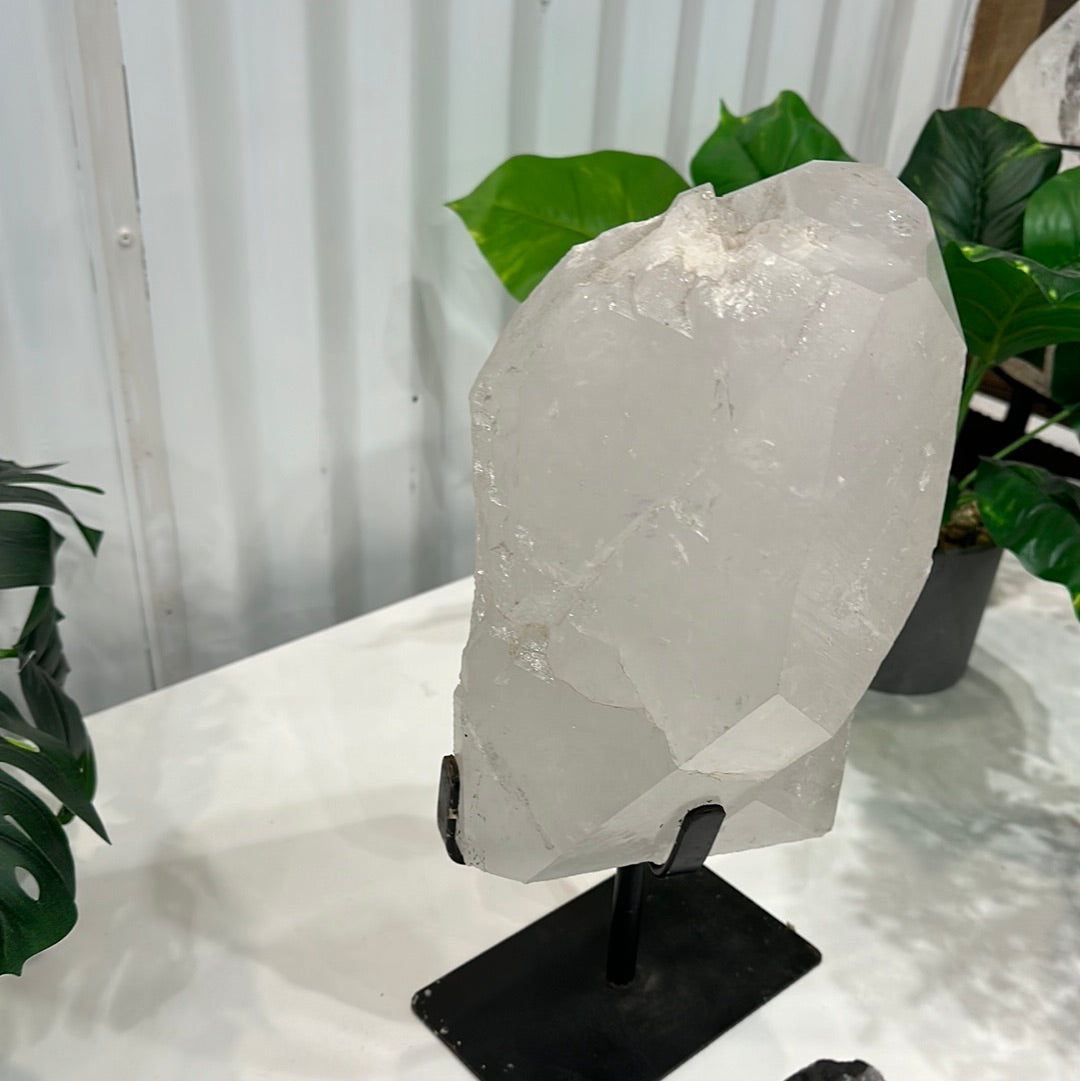 Clear Quartz From Brazil With Stand