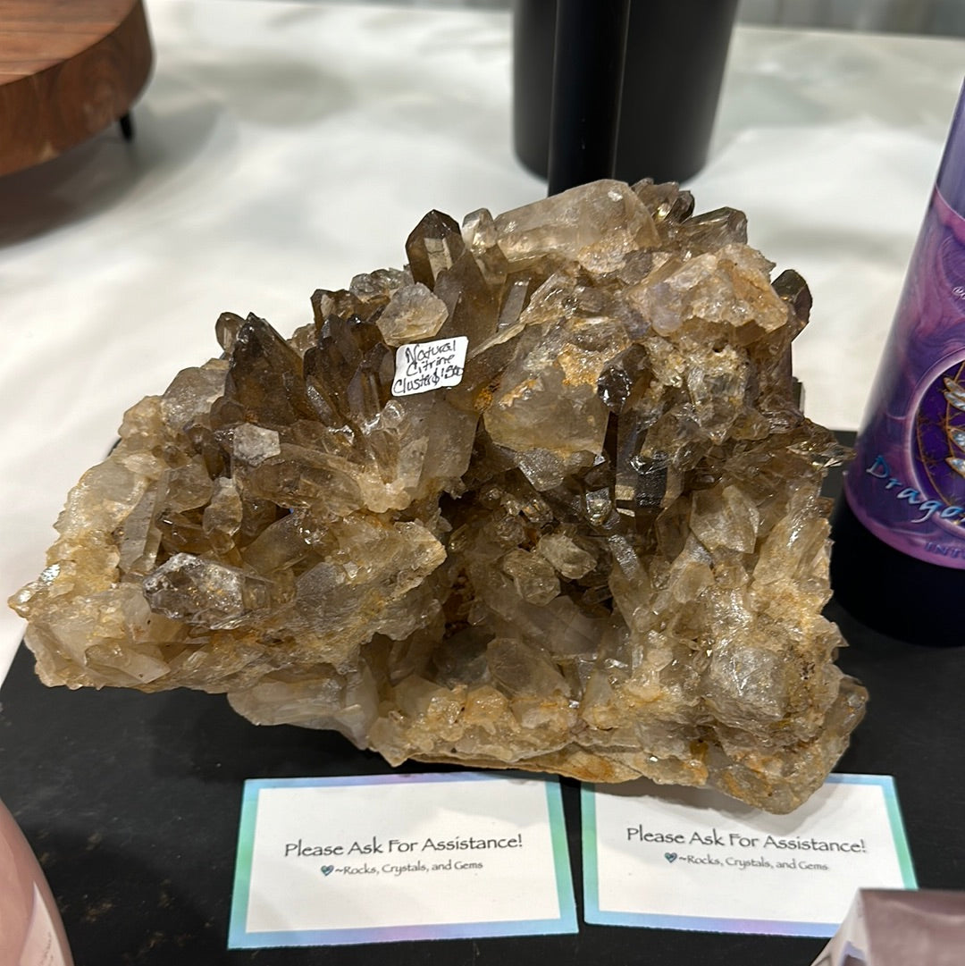 Rare Natural Citrine Cluster - Brazilian