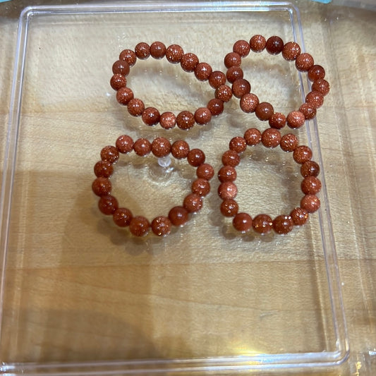 Goldstone Beaded Ring