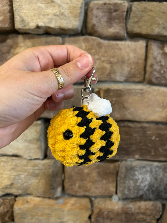 Handmade Crochet Baby Bee Keychain