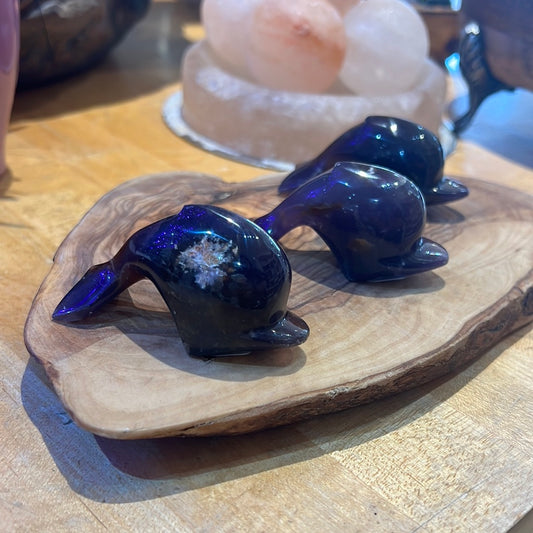 Purple Chalcedony Dolphin