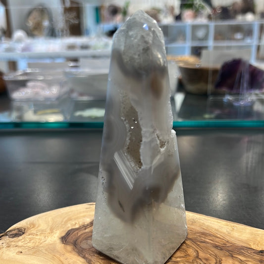 Druzy Agate Obelisk