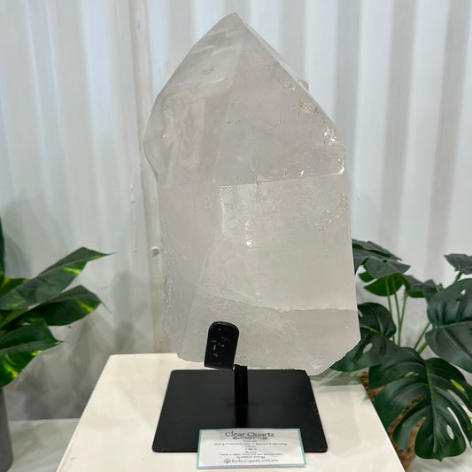 Clear Quartz From Brazil With Stand