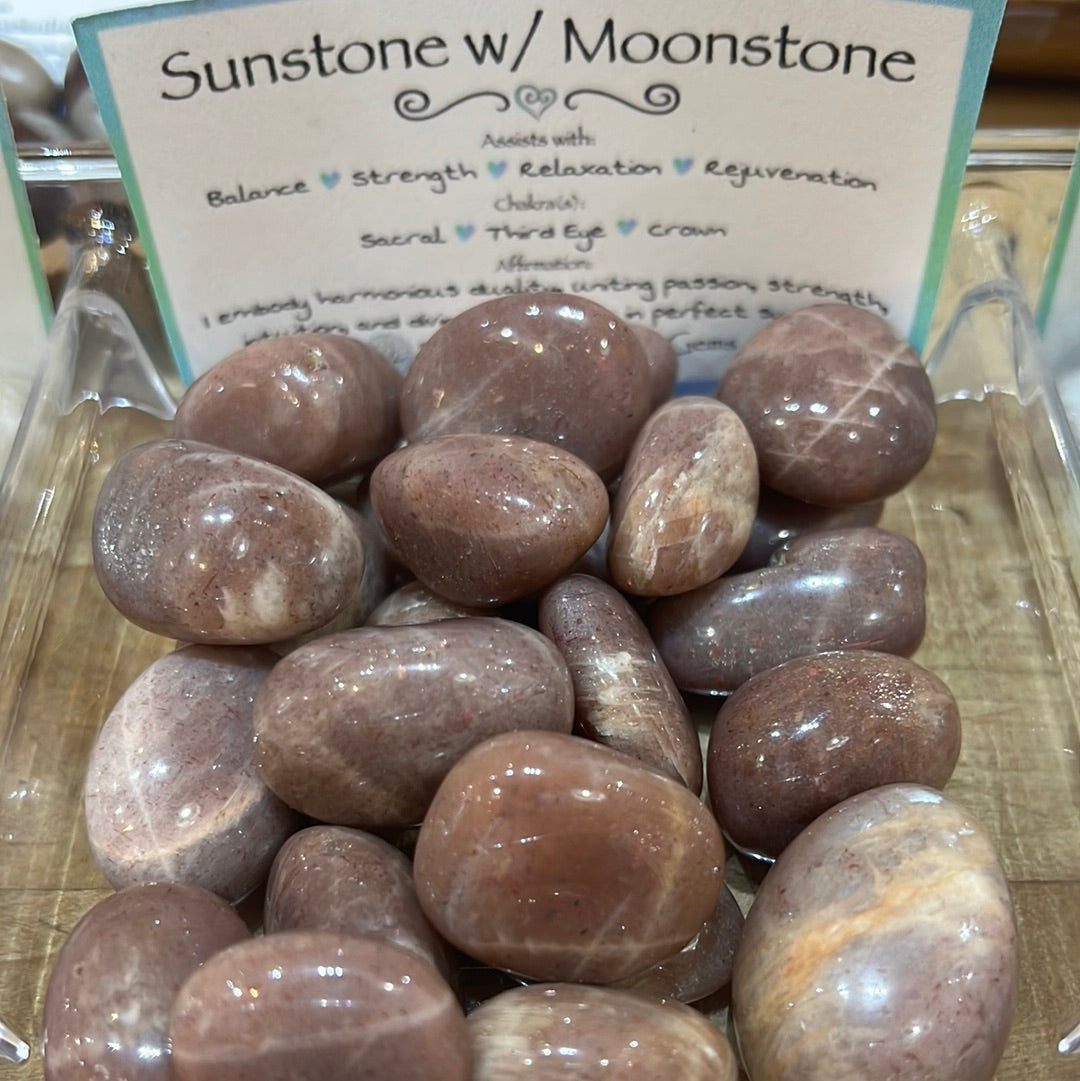 Sunstone with Moonstone Tumble
