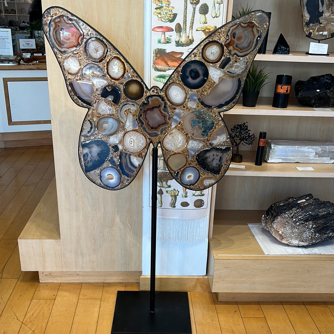 Agate Butterfly Display Piece