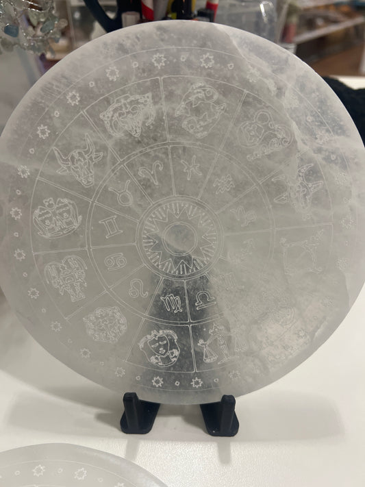 Selenite Zodiac Charging Plate