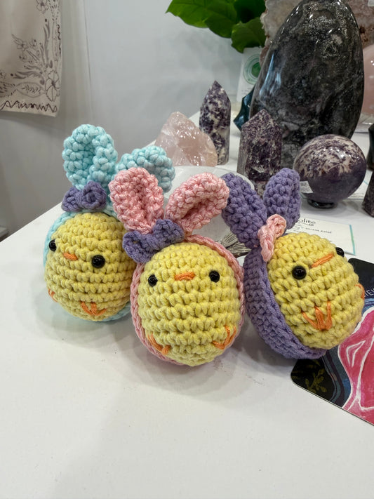Handmade Crochet Easter Bunny Chicks