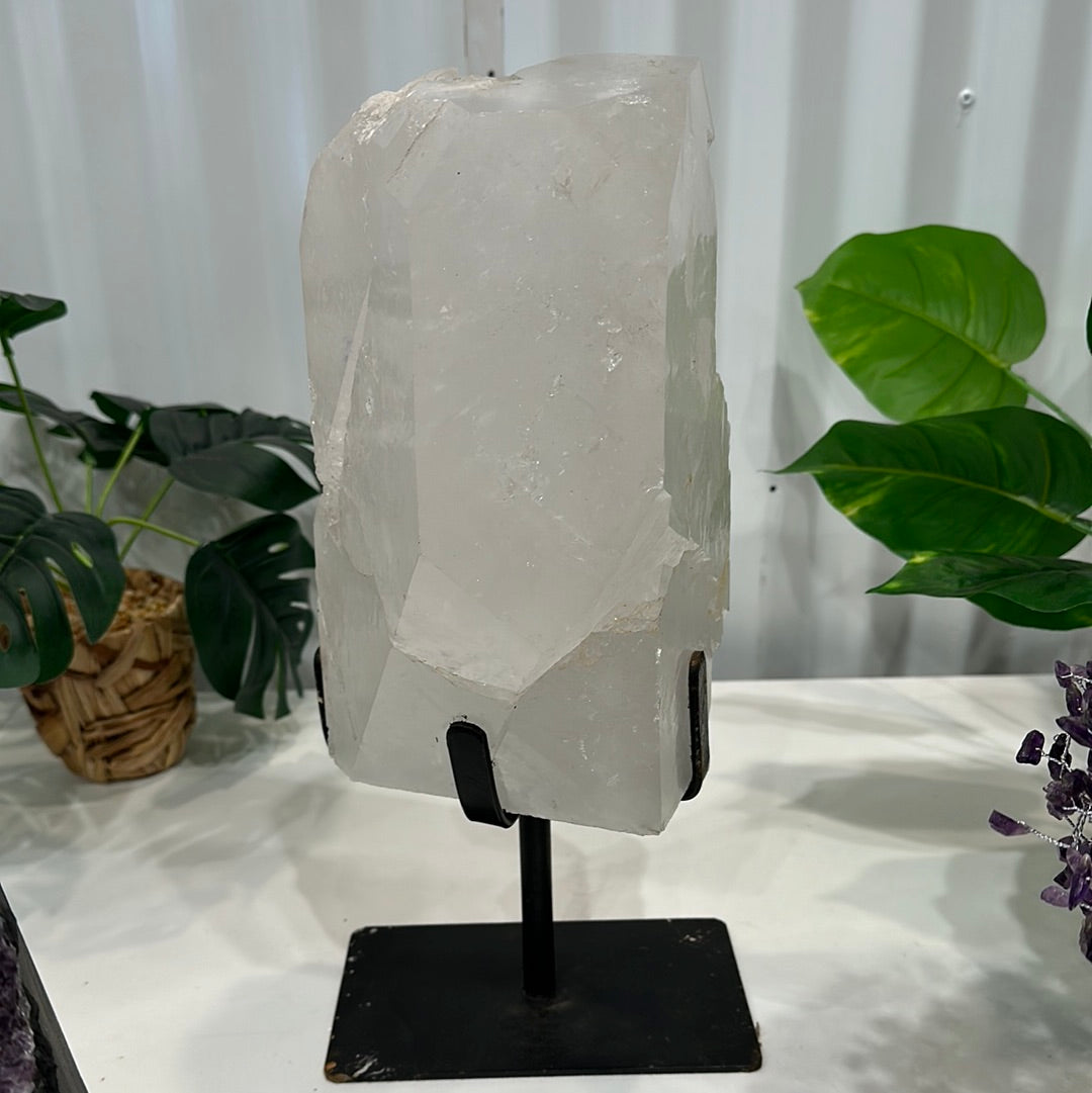 Clear Quartz From Brazil With Stand