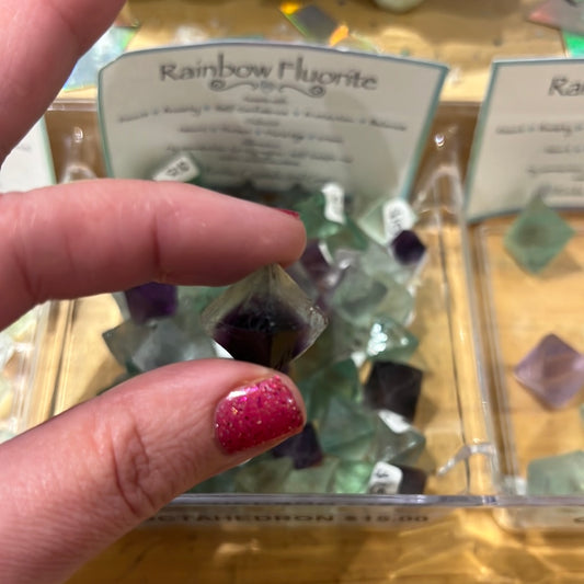 Rainbow Fluorite Octahedron