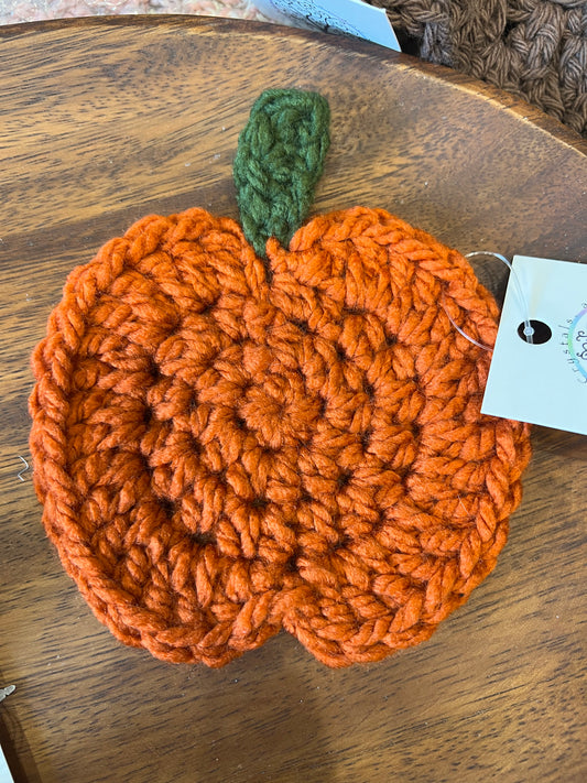 Handmade Crochet Pumpkin Coaster