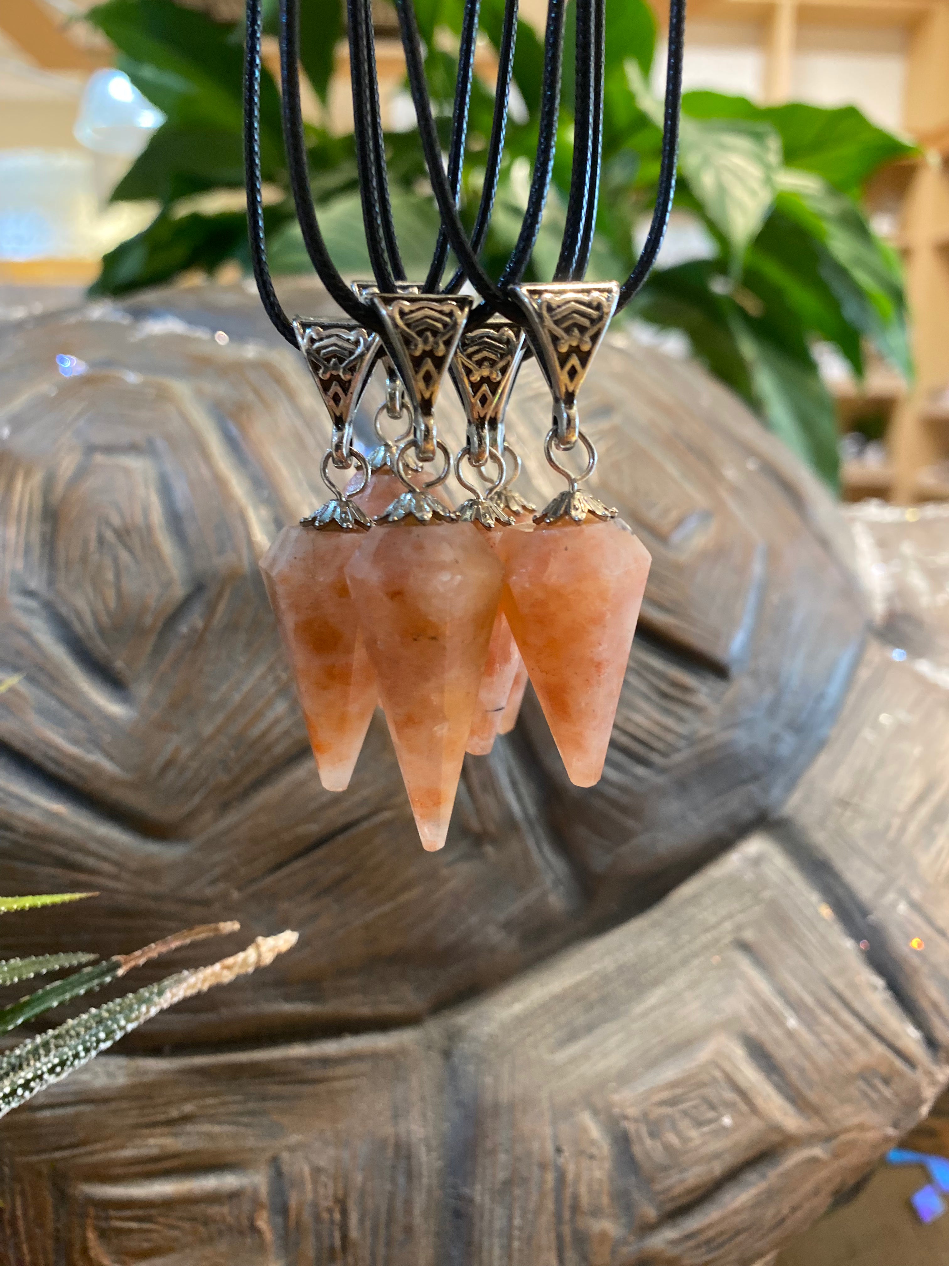 Pendulum Rocks Sunstone Pendulum Pendant – Rocks, Crystals, and Gems