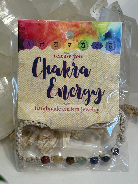Adjustable Chakra Cord Bracelet
