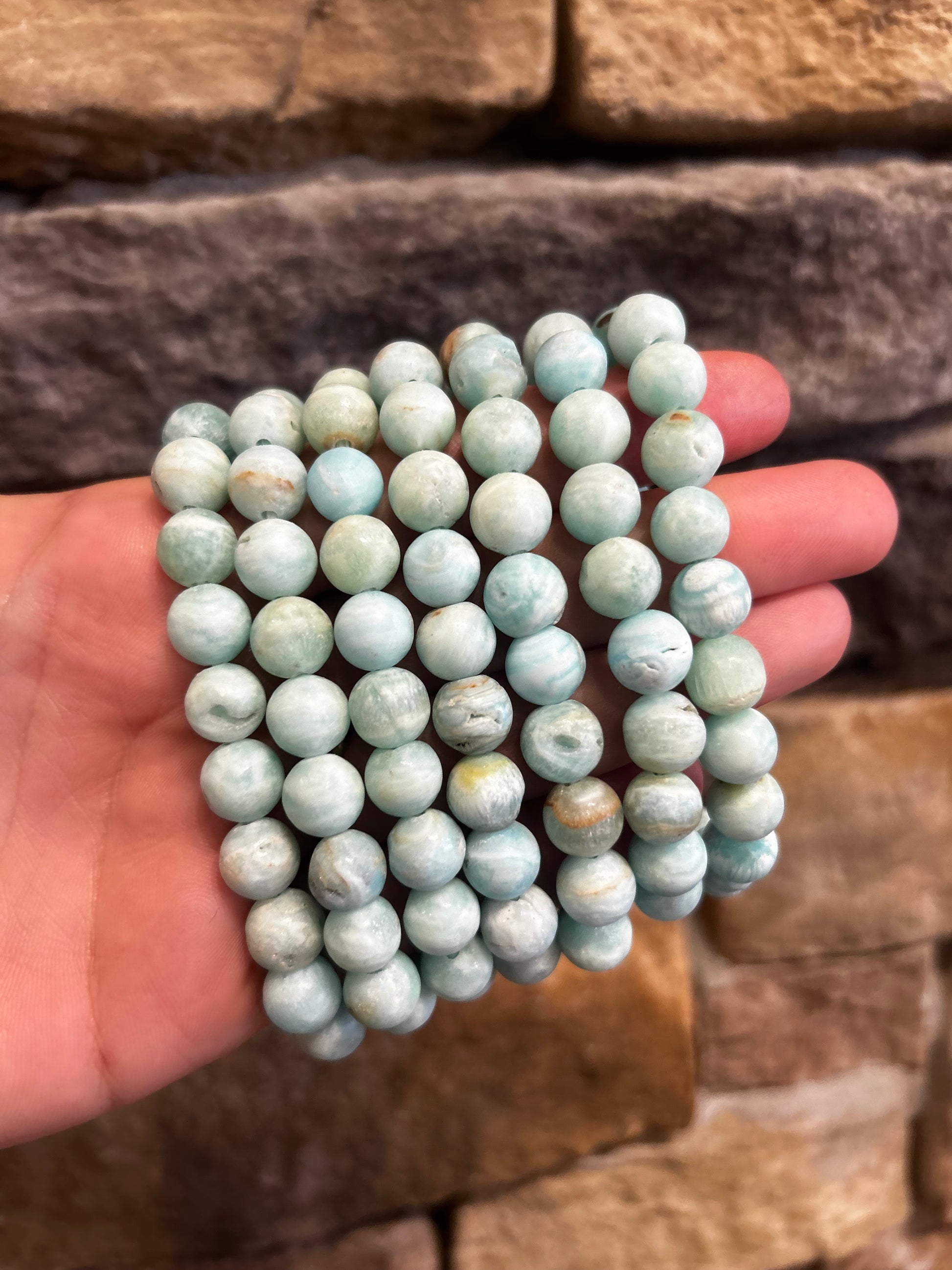 Blue Aragonite Bracelet – Rocks, Crystals, and Gems