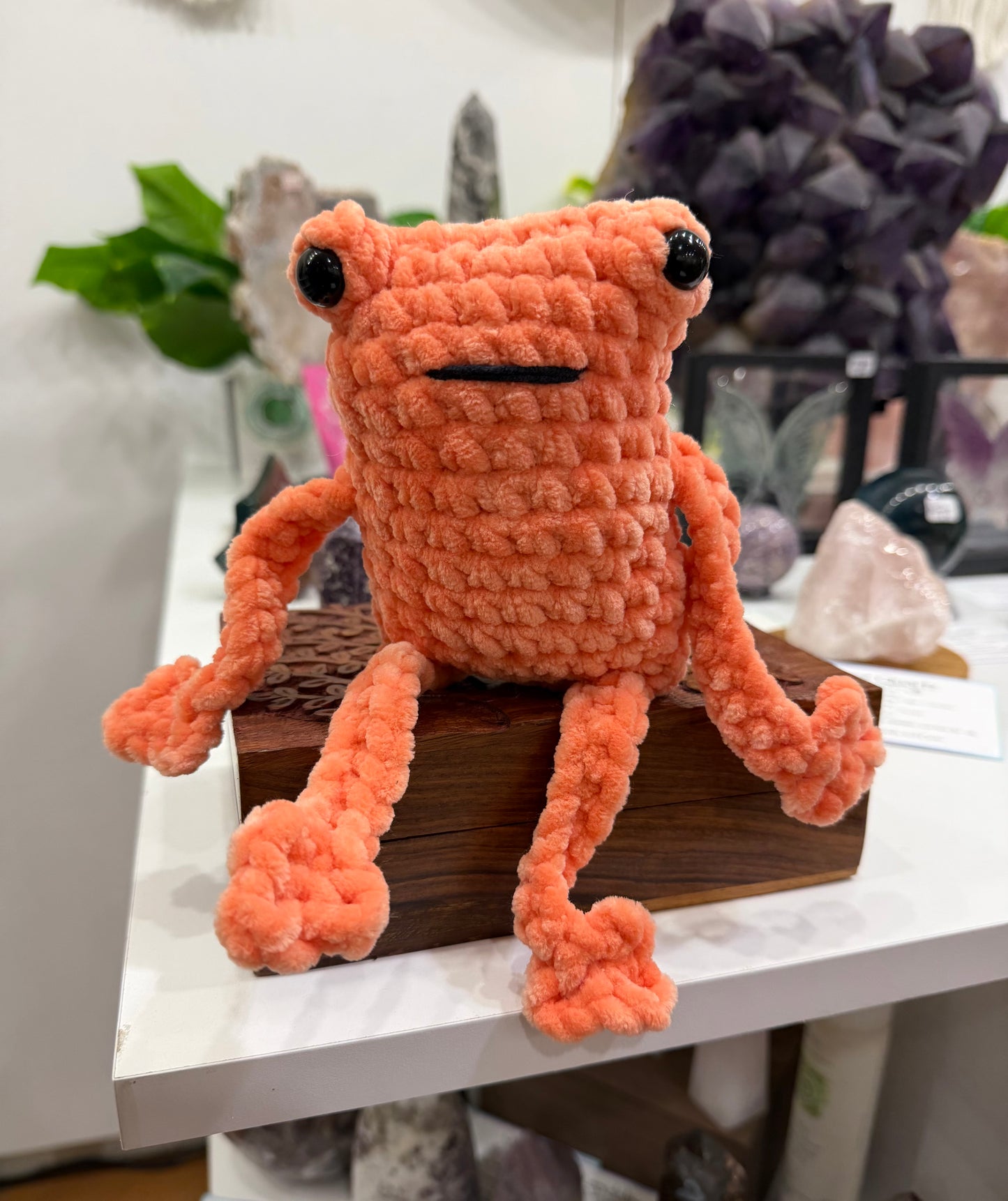 Handmade Crochet Leggy Frog
