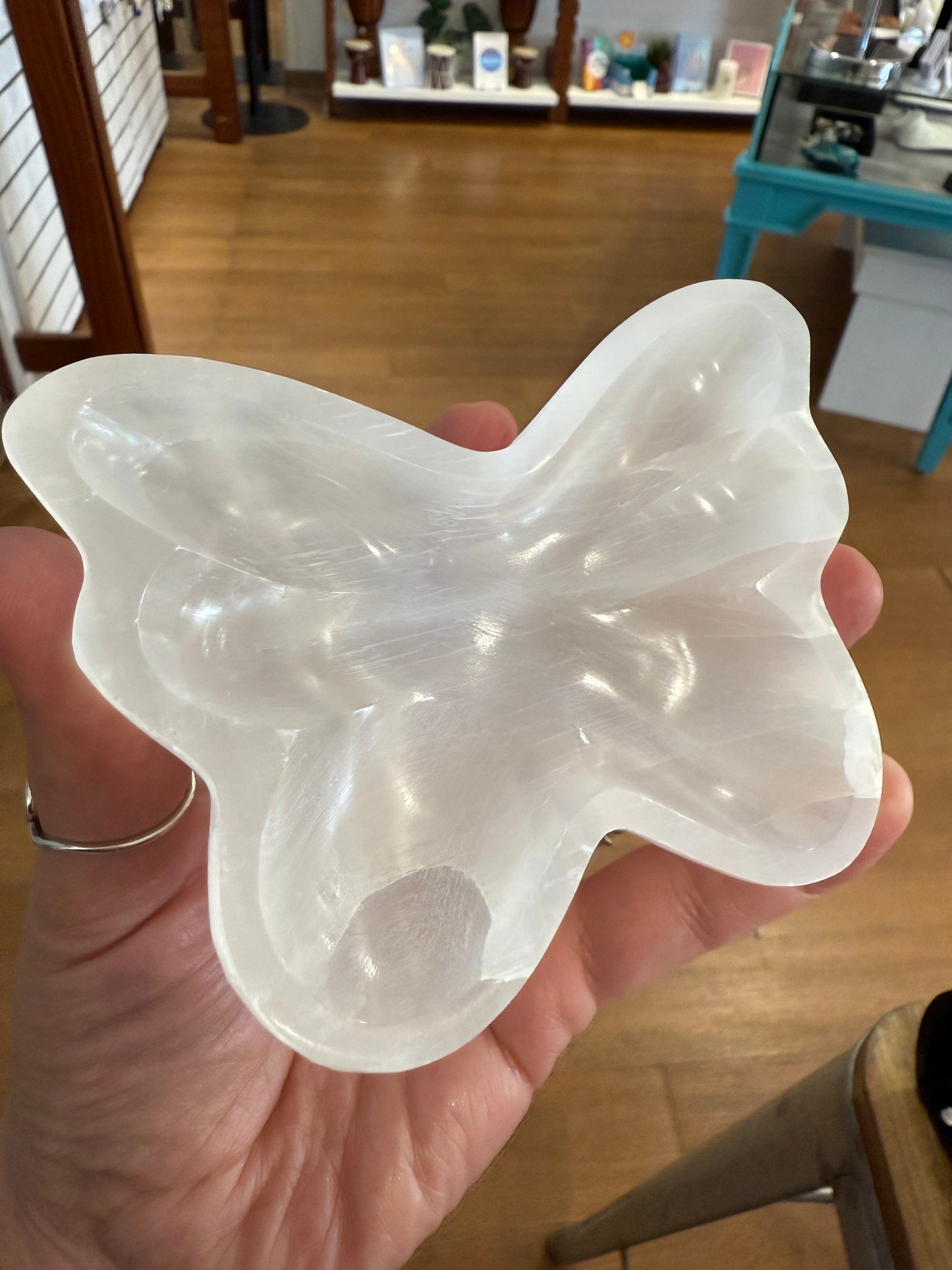 Selenite Butterfly Bowl