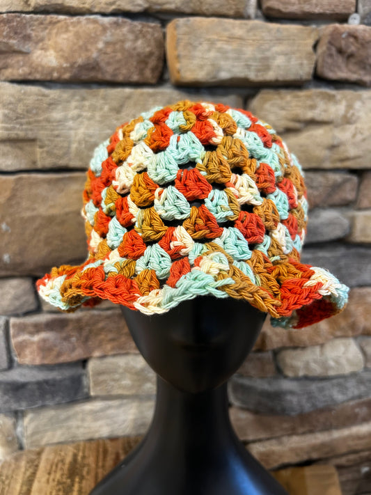 Handmade Crochet Bucket Hat 100% Cotton